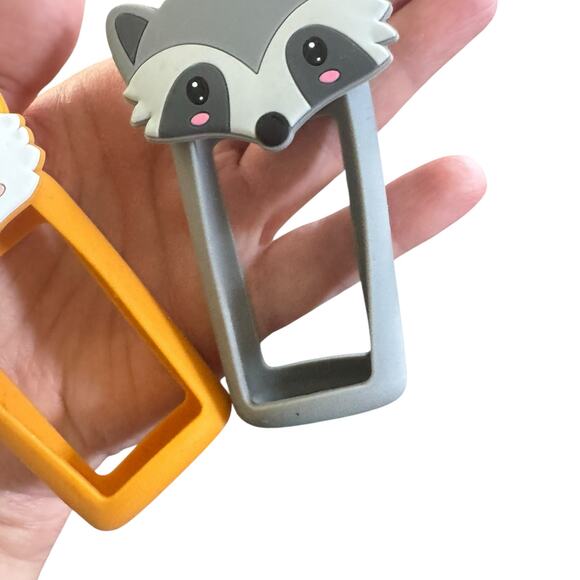 Young Living YL LOT of 2 Woodland Animal Fox Raccoon Hand Sanitizer Holders OS - Picture 5 of 7